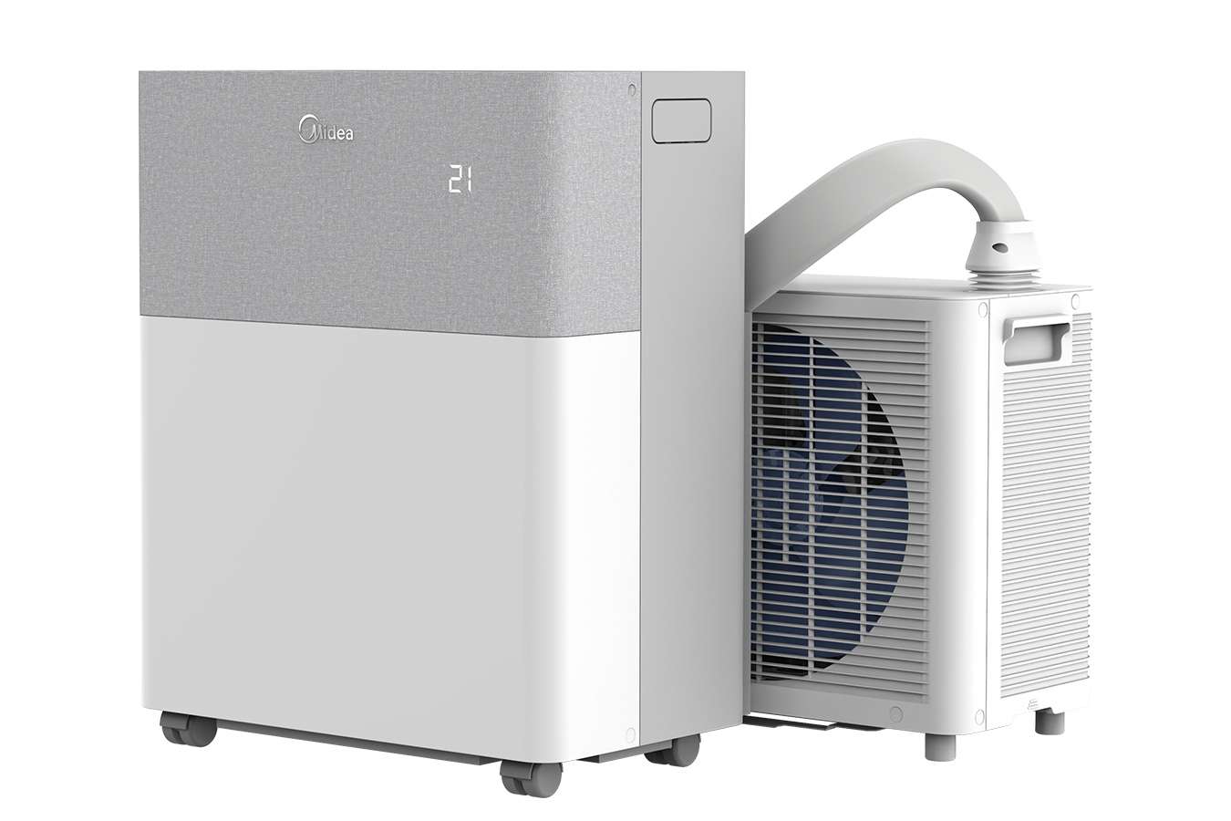 Olinvi – Mobile Split-Klimaanlage Portasplit, weiß, mit Heiz- und Kühlfunktion – Vernetzt und leise - Vue 2